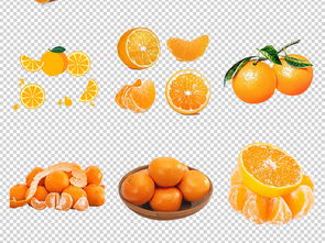 鲜活滋味，一触即达 精选橘子柑橘PNG海报素材，打造诱人水果视觉盛宴